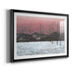 Sunset Snowfall II - Modern Framed Art Print