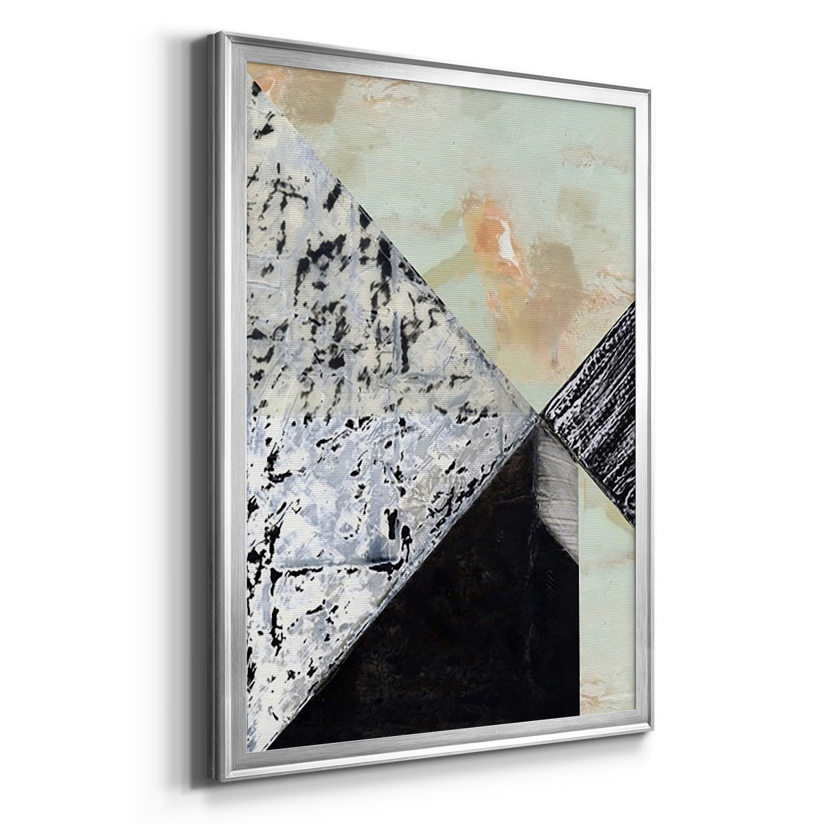 Tiles & Texture Abstract Angles I - Modern Framed Canvas Print