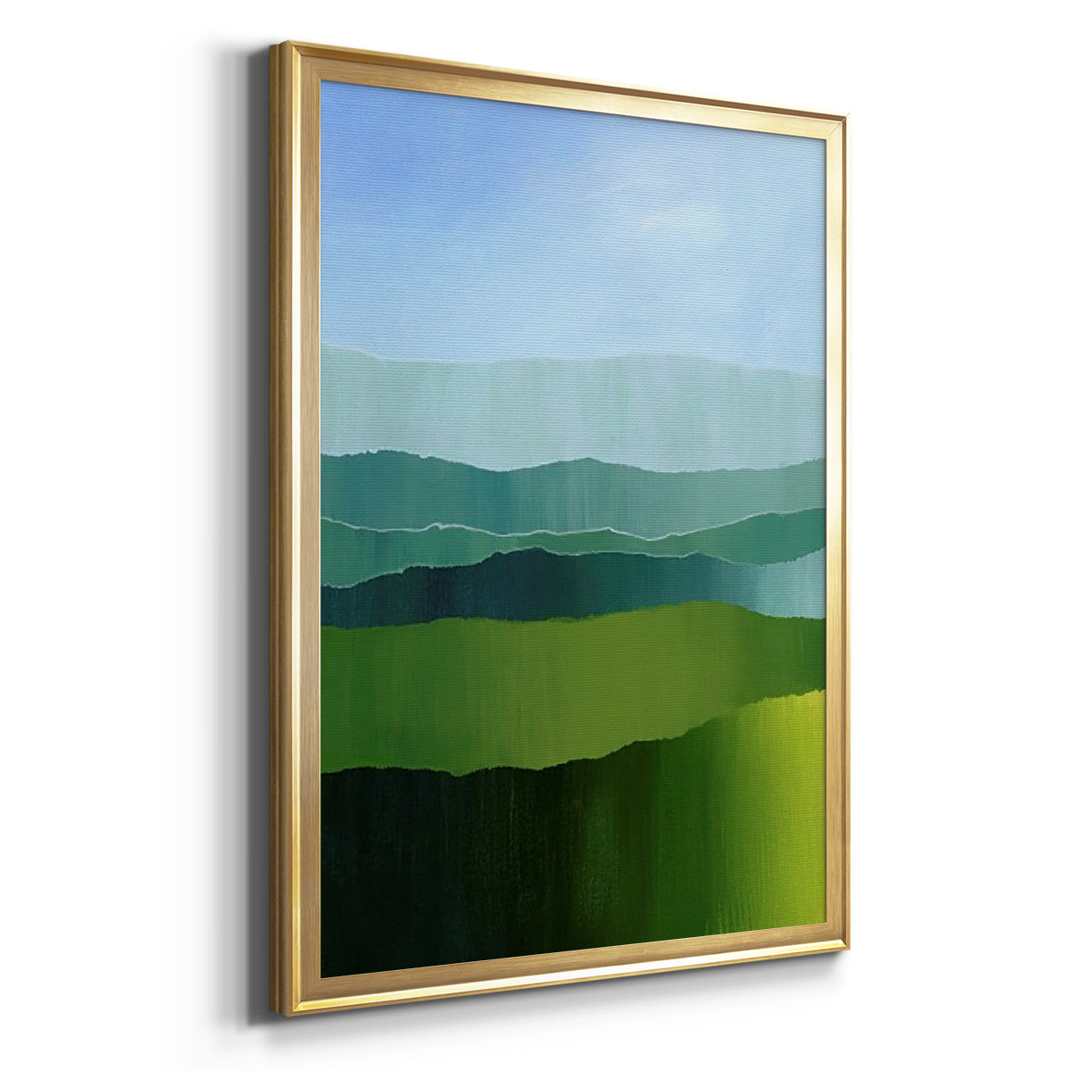 Blue Ridge Fade I - Modern Framed Canvas Print