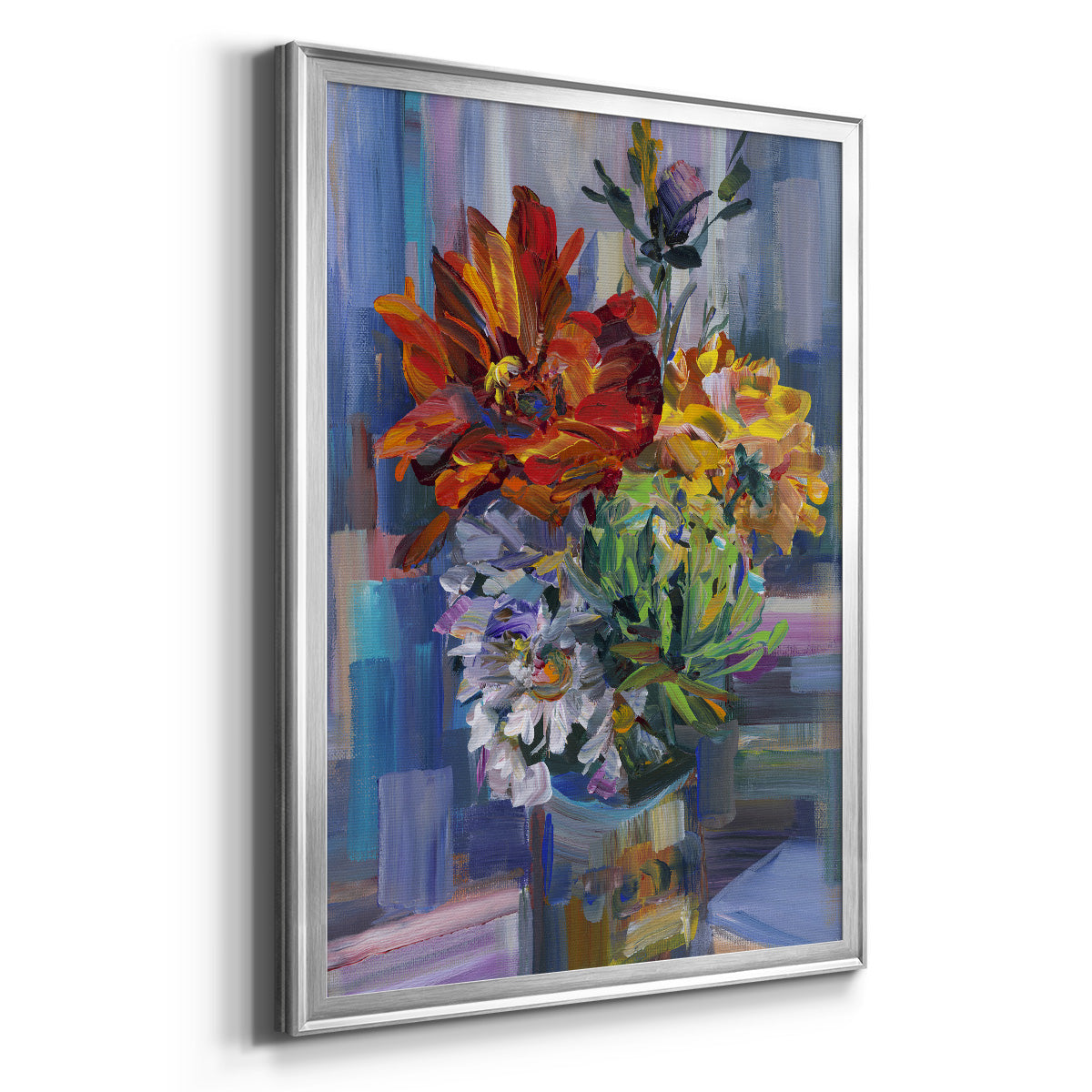 Modern Bouquet - Modern Framed Canvas Print