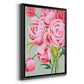 This Year's Peonies I - Modern Framed Canvas Print