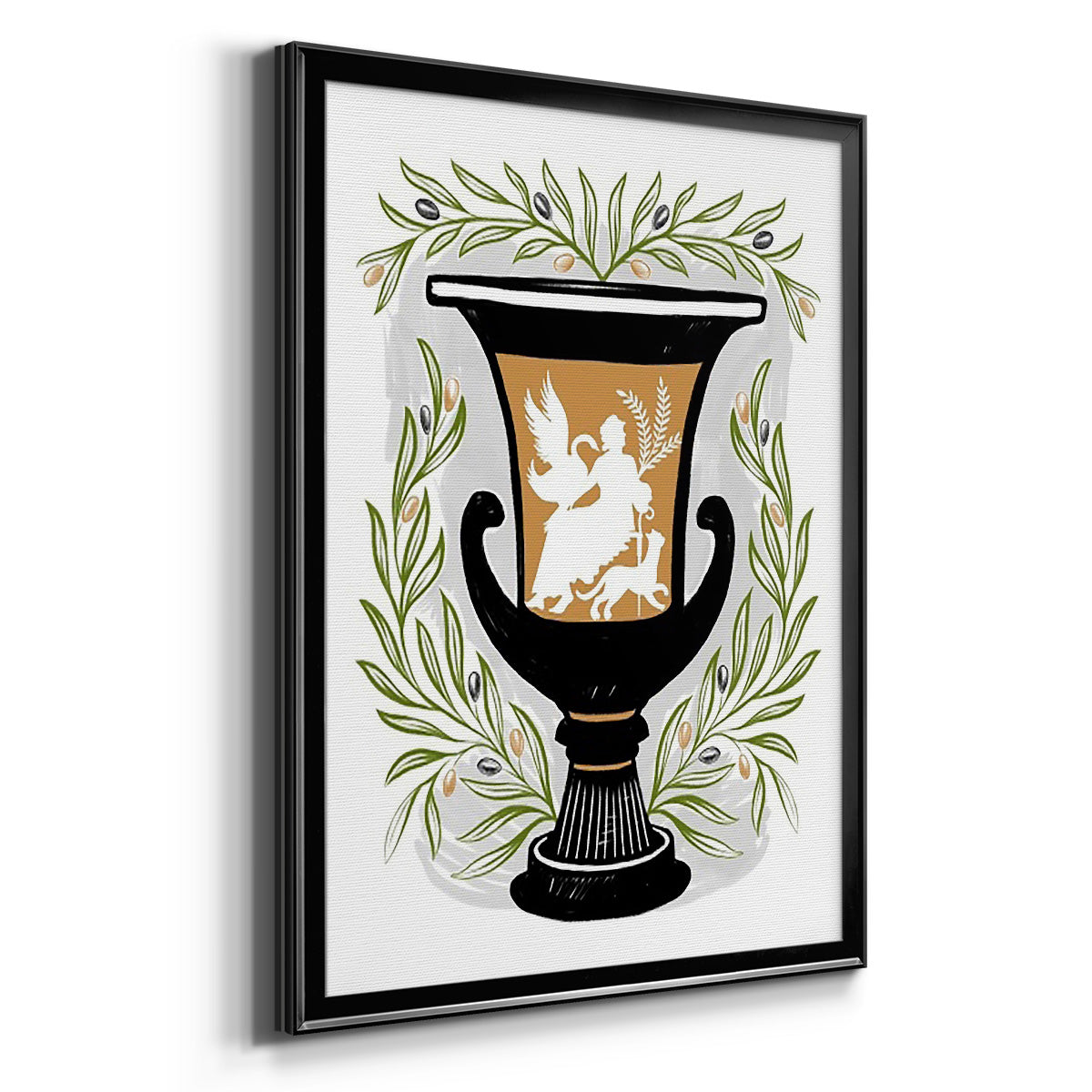 Greek Vases I - Modern Framed Canvas Print