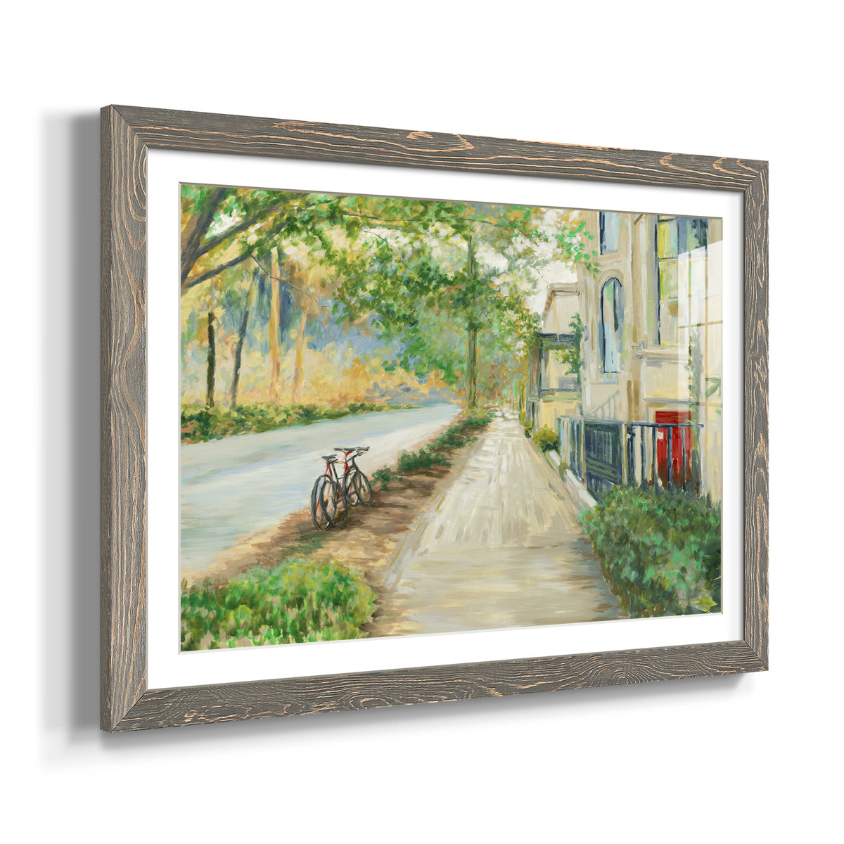 Sunny Side Of The Street - Barnwood Framed Art Print