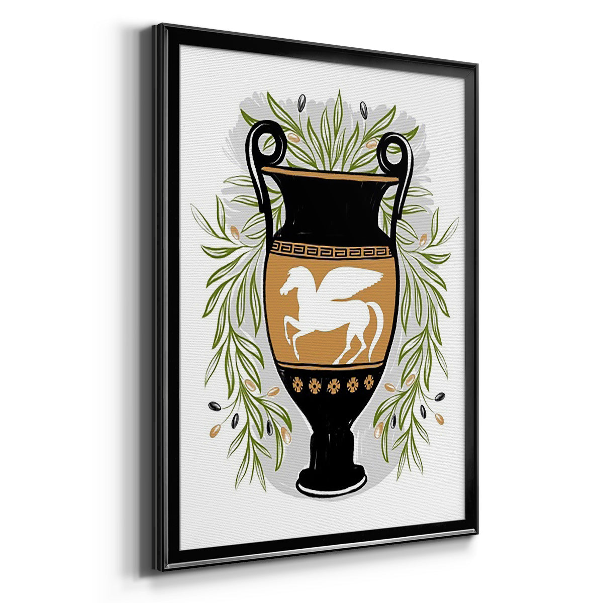 Greek Vases III - Modern Framed Canvas Print