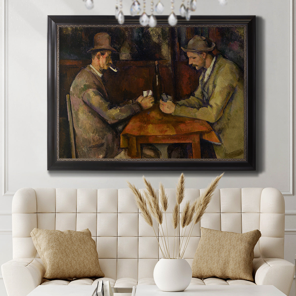 The Card Players - Ornate Framed Canvas Print