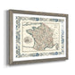 Bordered Map of France-Premium Framed Print - Ready to Hang