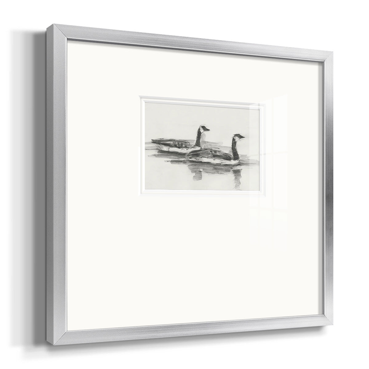 Geese Study I Premium Framed Print Double Matboard