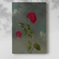 Canvas art print of a simple floral composition with gentle tones and texture with a soft shadow on a white background.