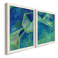 Geometric in Cool III - Premium Framed Canvas 2 Piece Set - Ready to Hang