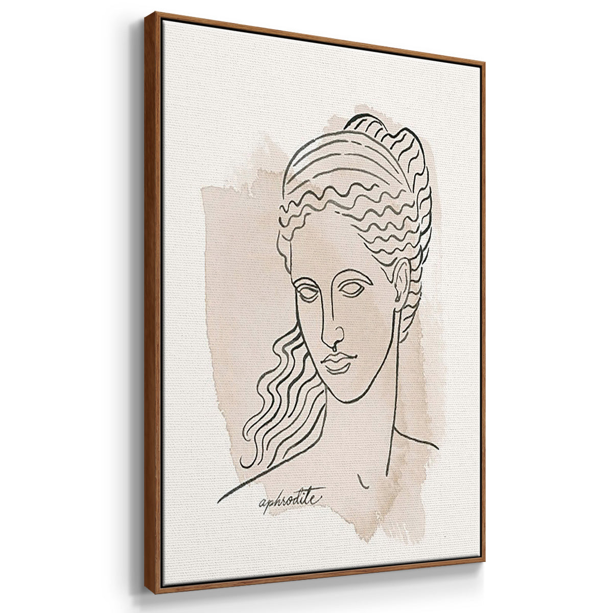 Greek Busts IV - Framed Premium Gallery Wrapped Canvas L Frame 3 Piece Set - Ready to Hang