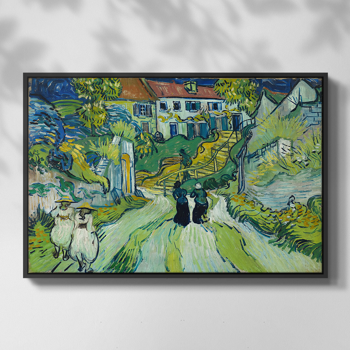 Stairway at Auvers, 1890 - Floater Framed Canvas Print