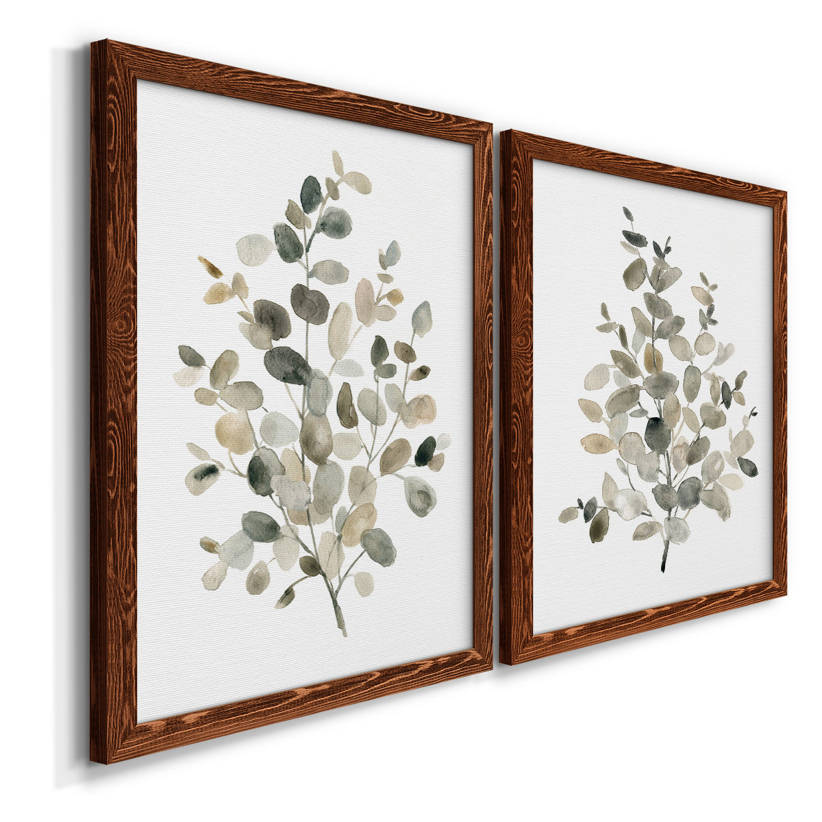 Neutral Eucalyptus I - Premium Framed Canvas 2 Piece Set - Ready to Hang