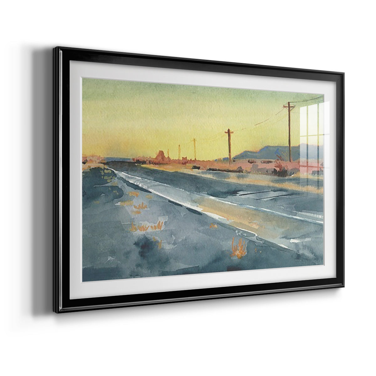 Deserted Highway I Premium Framed Print - Ready to Hang