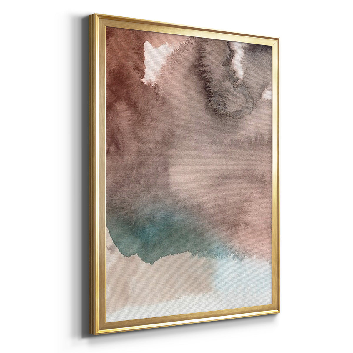 Red Ochre Abstract I - Modern Framed Canvas Print