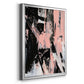 Black & Blush II - Modern Framed Canvas Print