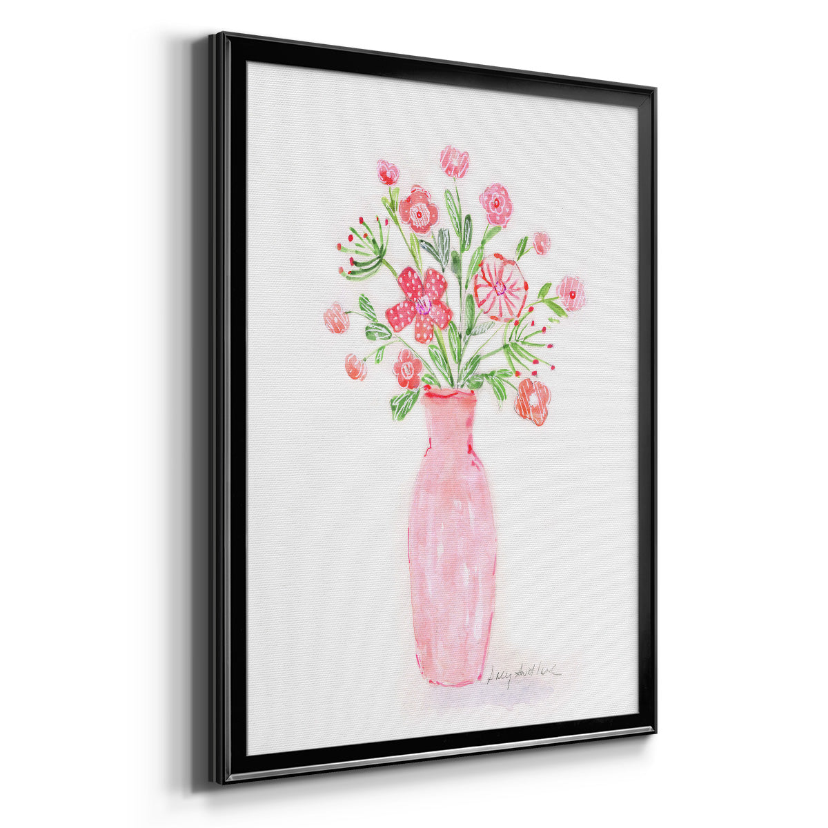 Boho Pinwheel Bouquet II - Modern Framed Canvas Print