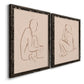 Sketched Pose I - Premium Framed Canvas 2 Piece Set - Ready to Hang