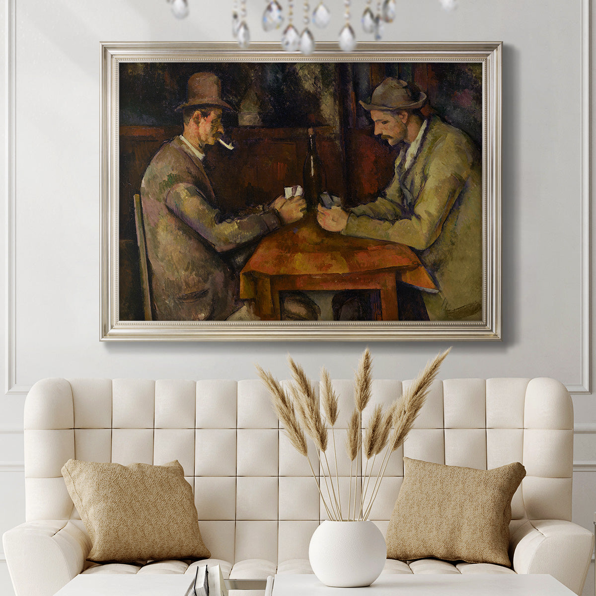 The Card Players - Ornate Framed Canvas Print
