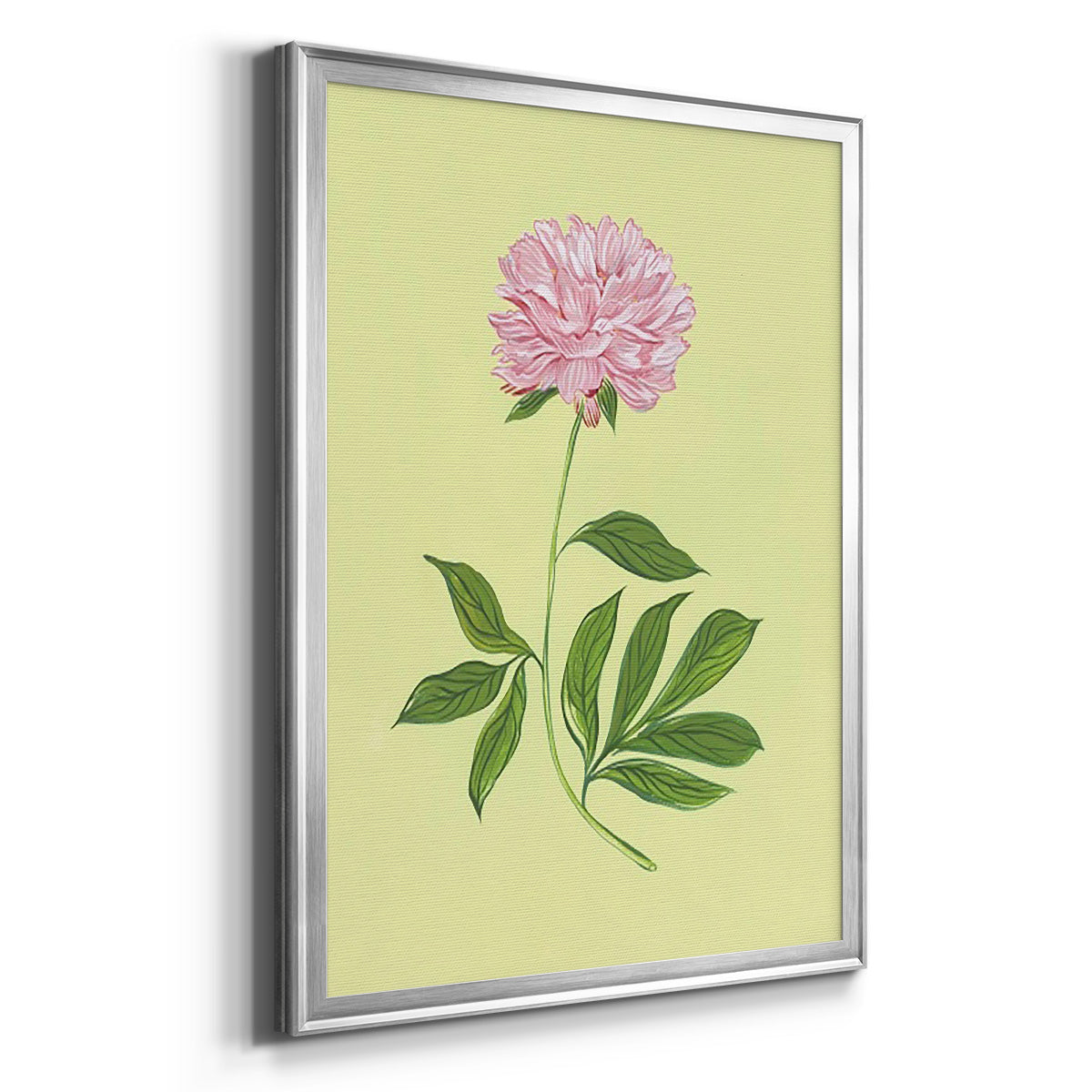 Peonies in Yellow I - Modern Framed Canvas Print