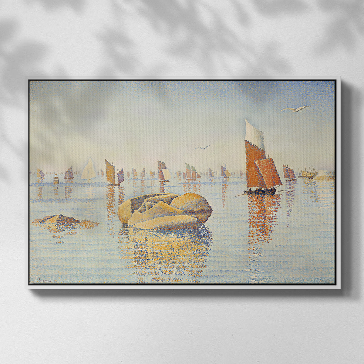 Concarneau, Quiet Morning, Opus 219, 1891 - Floater Framed Canvas Print