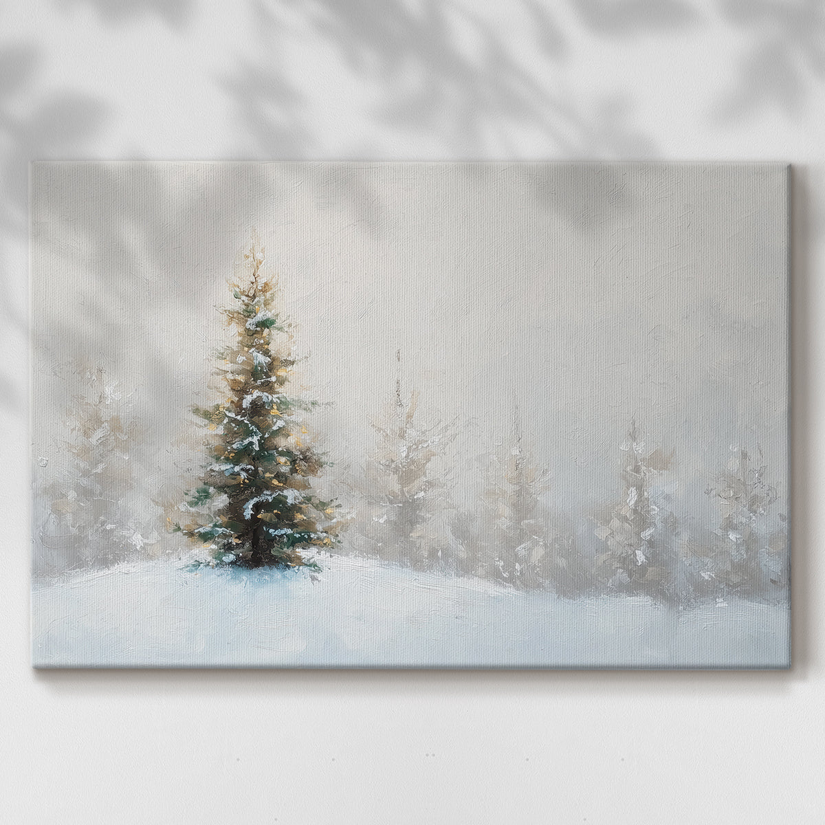 Frostlit Evergreen Parish - Canvas Art Print