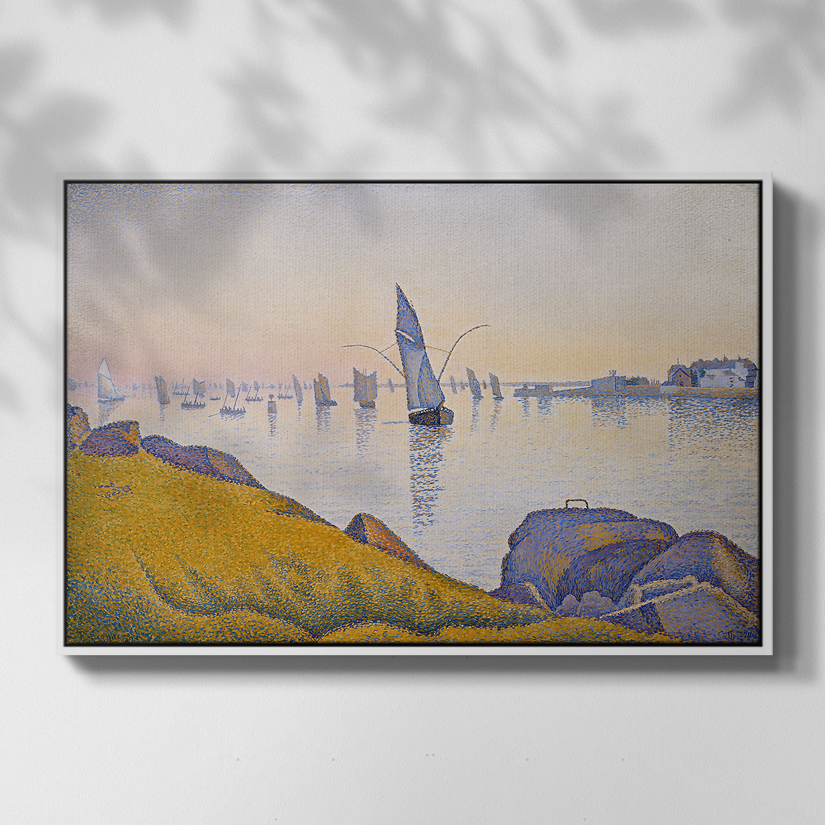 Evening Calm, Concarneau, Opus 220, 1891 - Floater Framed Canvas Print
