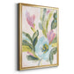 Floral Breeze Fresco  II - Modern Framed Canvas Print