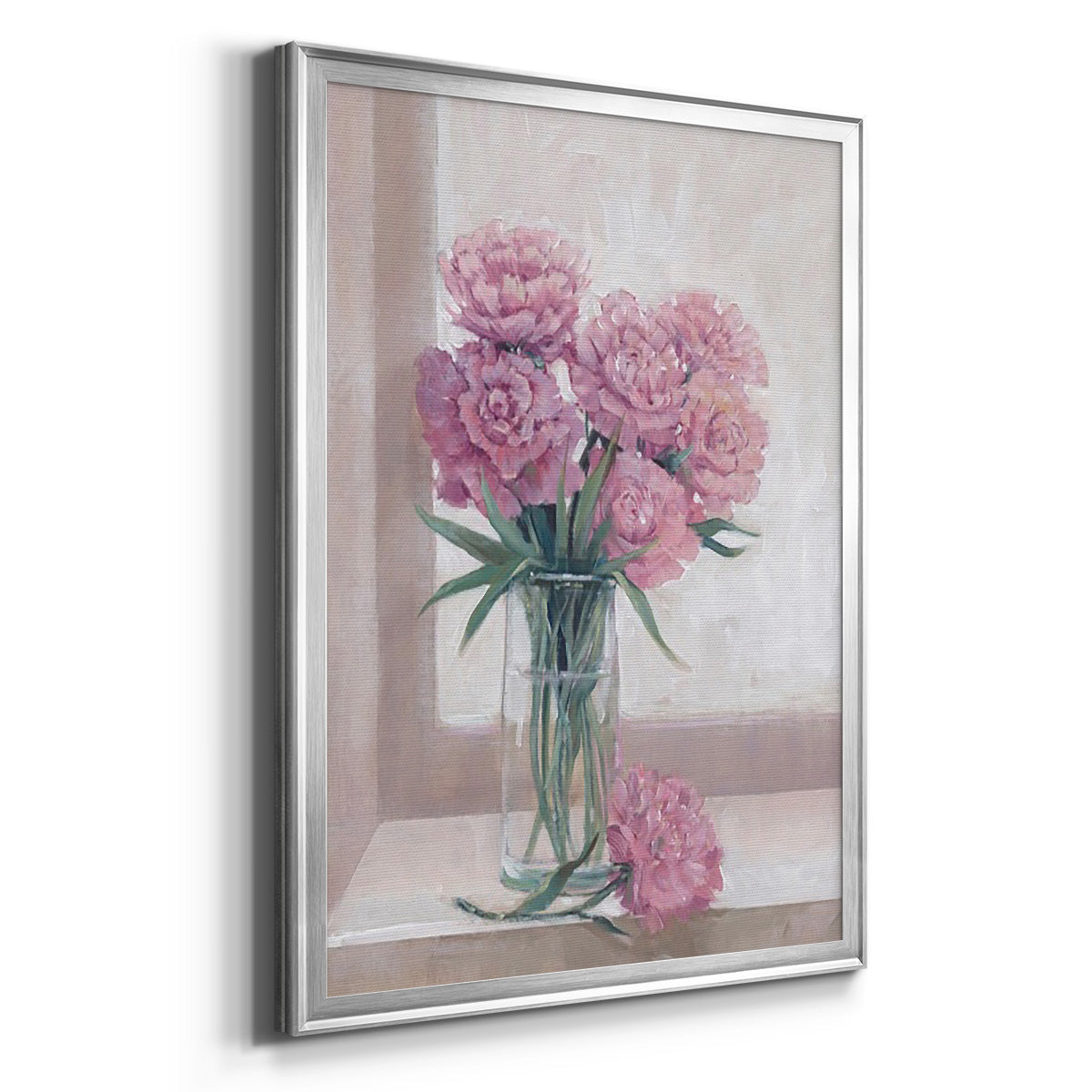 Windowsill Floral II - Modern Framed Canvas Print