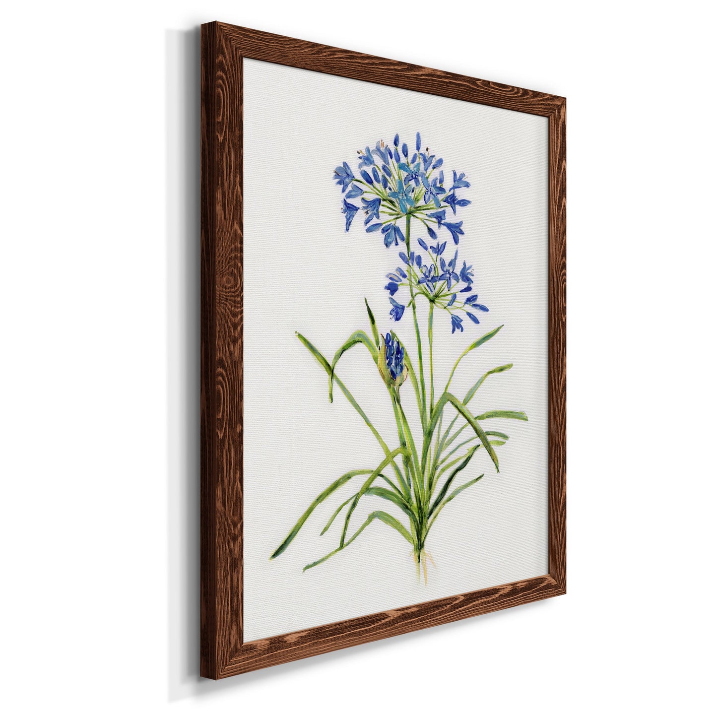 Blue Lively Botanical I - Premium Canvas Framed in Barnwood - Ready to Hang