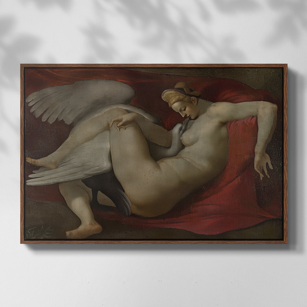 Leda and the Swan (16th-Century Version), c. 1530 - Floater Framed Canvas Print