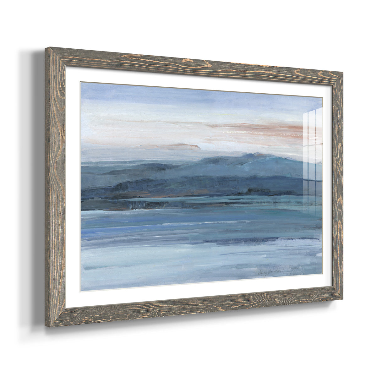 Across The Lake - Barnwood Framed Art Print