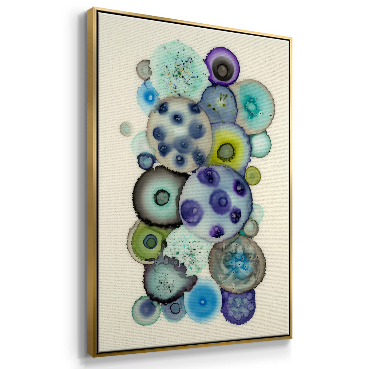 Geodes II - Framed Premium Gallery Wrapped Canvas L Frame - Ready to Hang