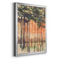 Between the Trees II - Modern Framed Canvas Print