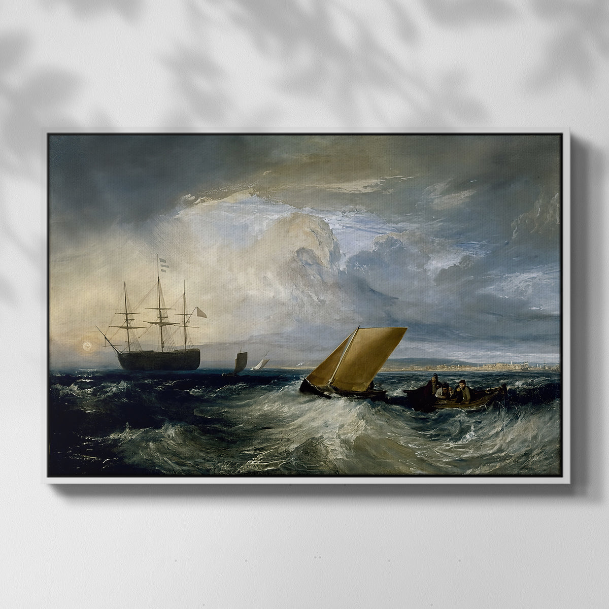 Sheerness as Seen from the Nore, 1808 - Floater Framed Canvas Print