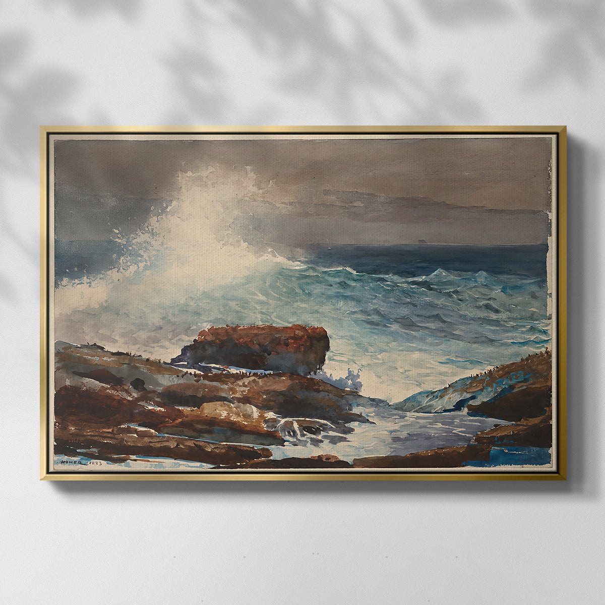 Incoming Tide, Scarboro, Maine, 1883 - Floater Framed Canvas Print