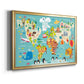 Children's World Map Premium Classic Framed Canvas - Ready to Hang