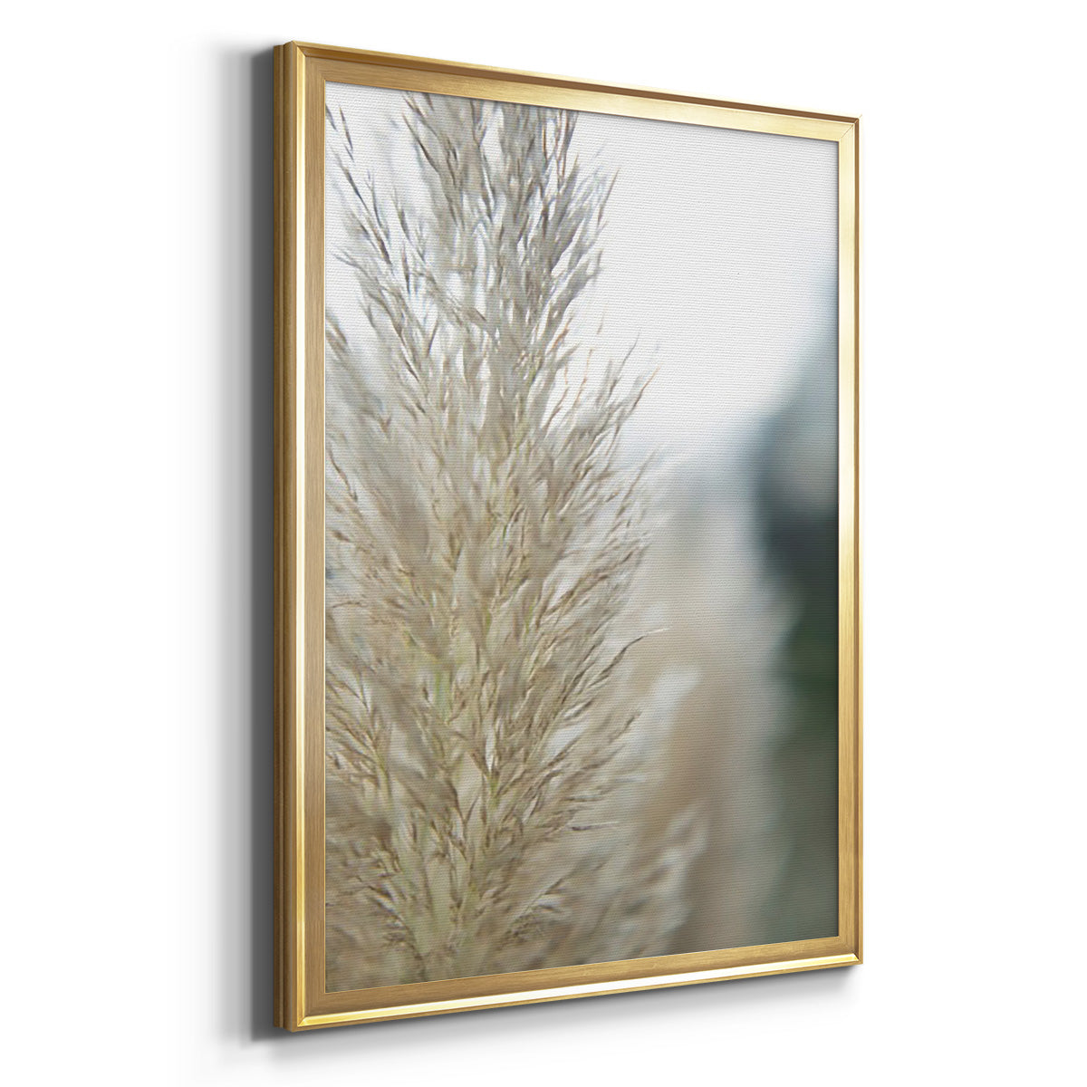 Subtle Grasses IV - Modern Framed Canvas Print