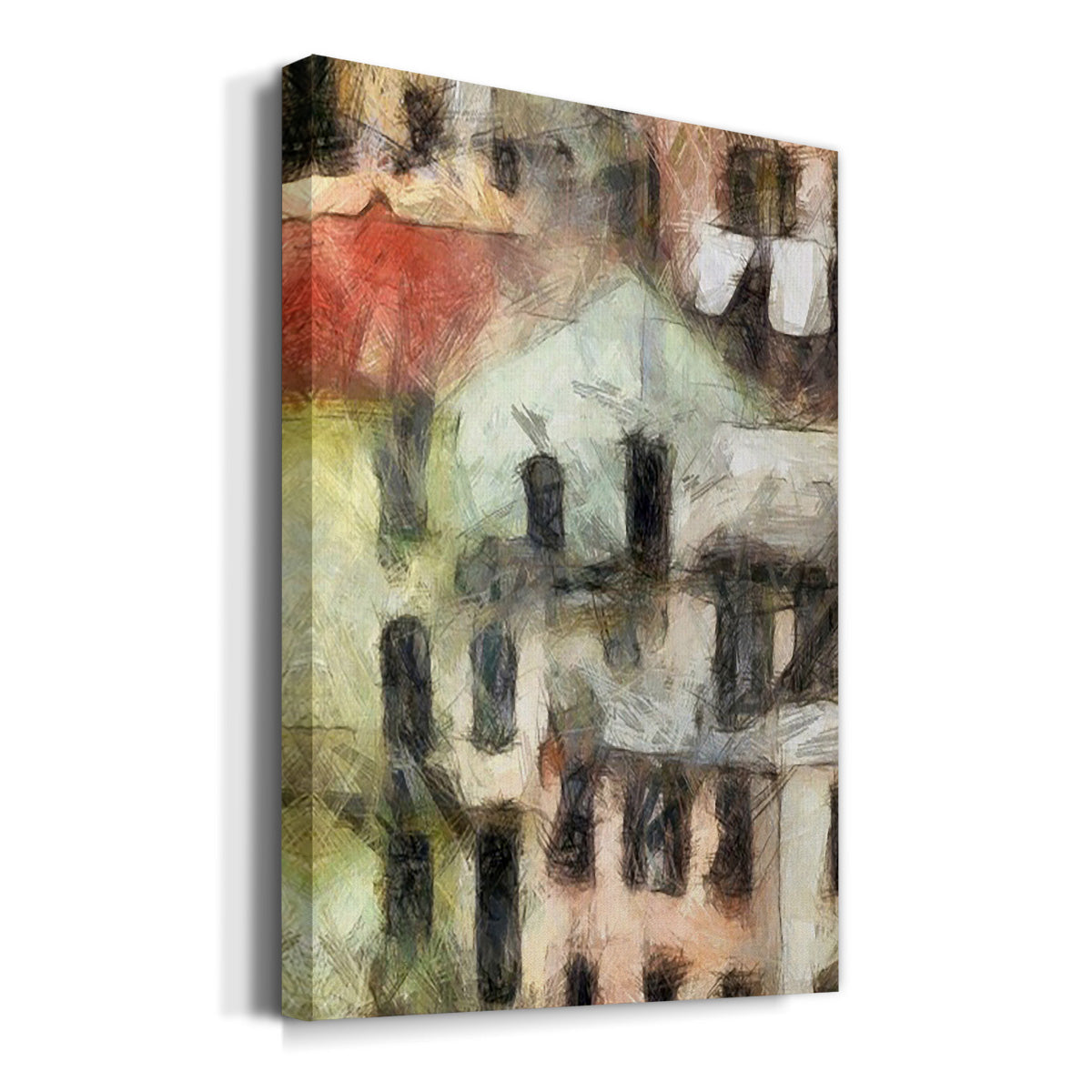 Stacked Houses II Premium Gallery Wrapped Canvas - Ready to Hang