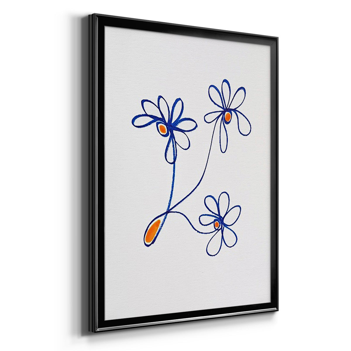 Wobbly Blooms III - Modern Framed Canvas Print