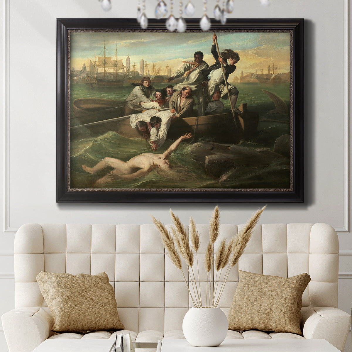 Watson and the Shark - Ornate Framed Canvas Print
