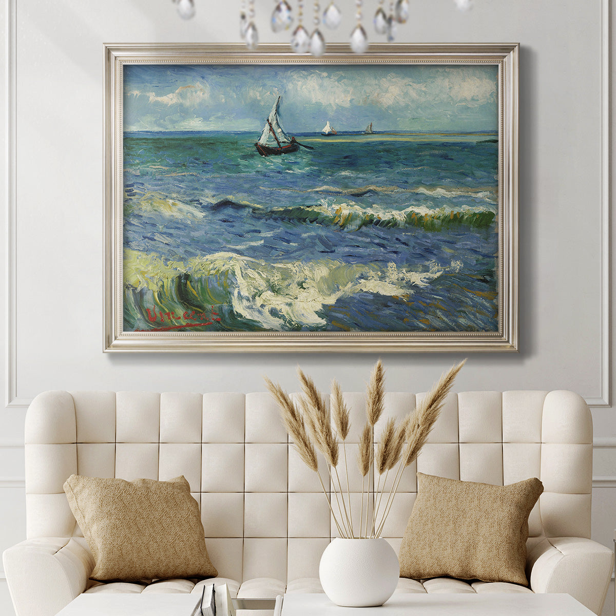 The Sea at Les Saintes - Ornate Framed Canvas Print