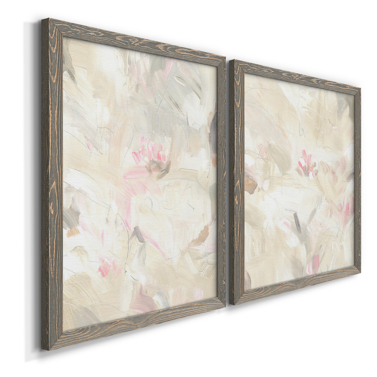 Soft Abstraction I - Premium Framed Canvas 2 Piece Set - Ready to Hang