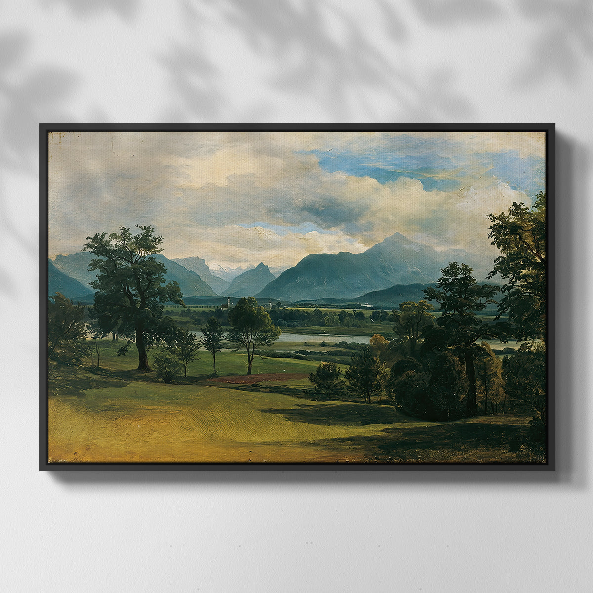 View of Liefering, 1830 - Floater Framed Canvas Print