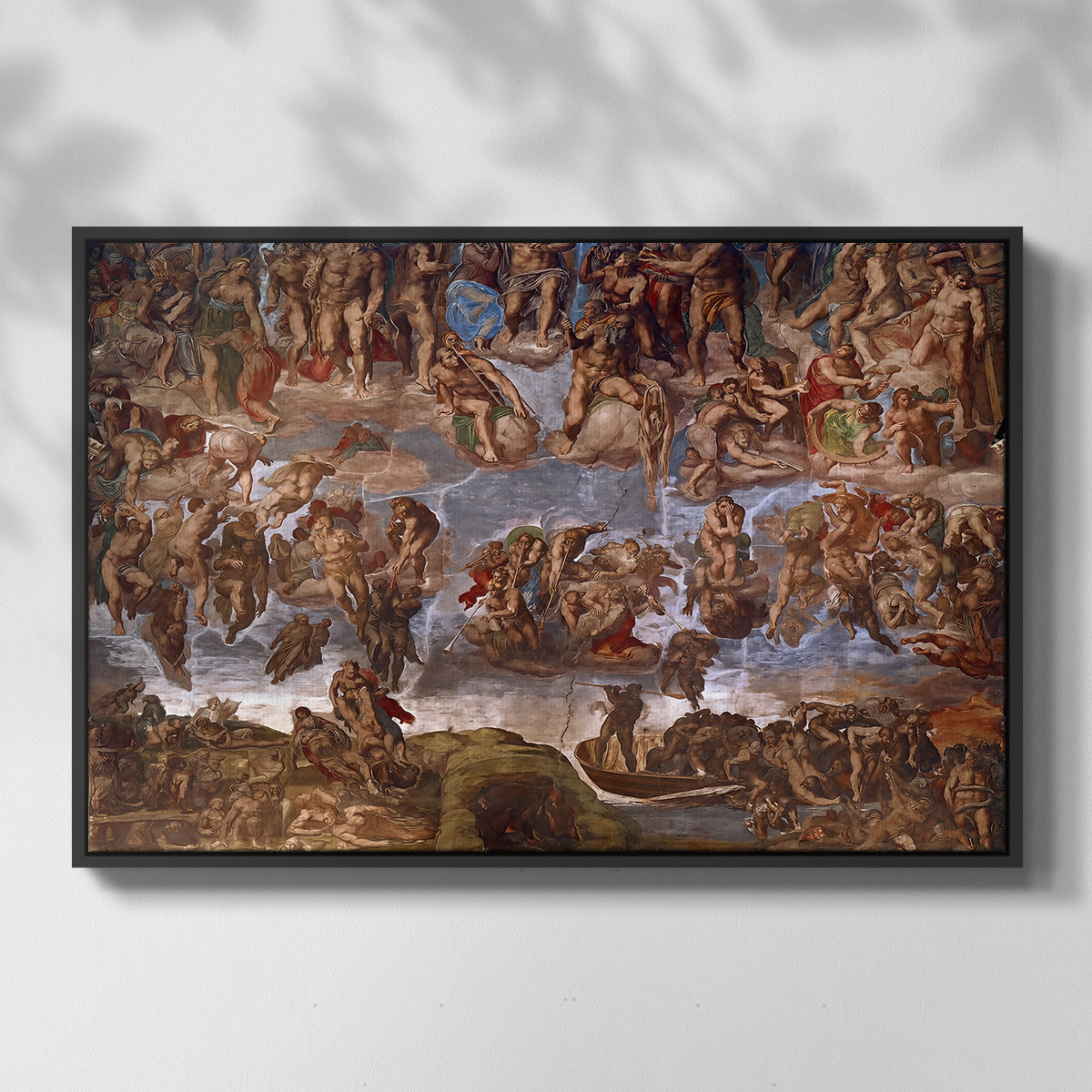 The Last Judgment (Charon's Boat and the Damned), 1536-1541 - Floater Framed Canvas Print