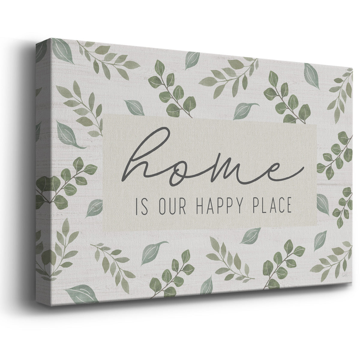 Home is Our Happy Place Premium Gallery Wrapped Canvas - Ready to Hang