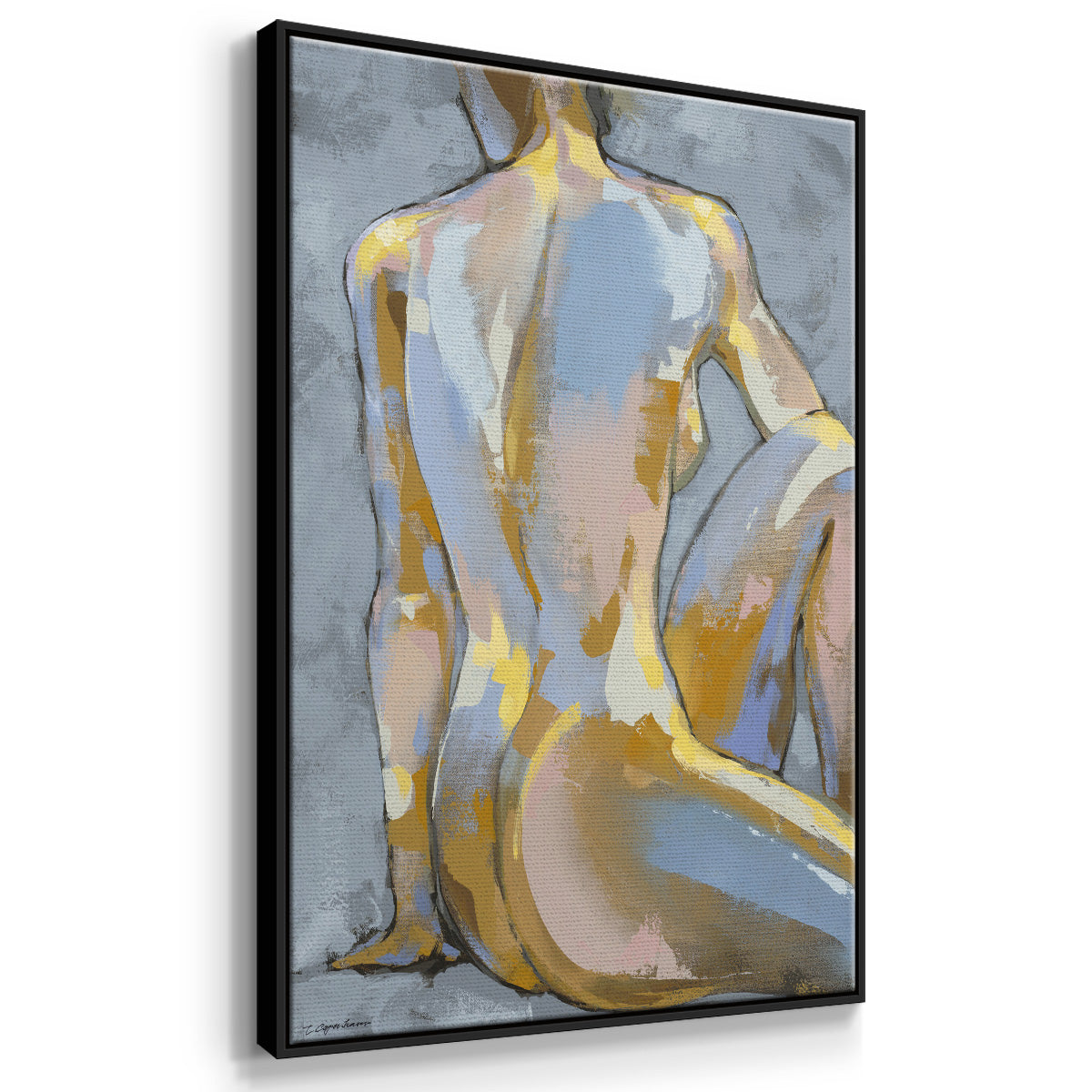 Grey Maiden II - Floater Framed Canvas Print
