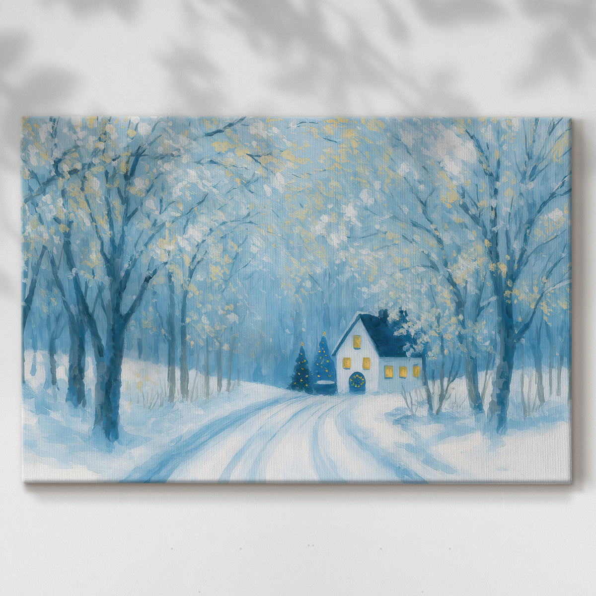 Mint Fir Hearth - Canvas Art Print