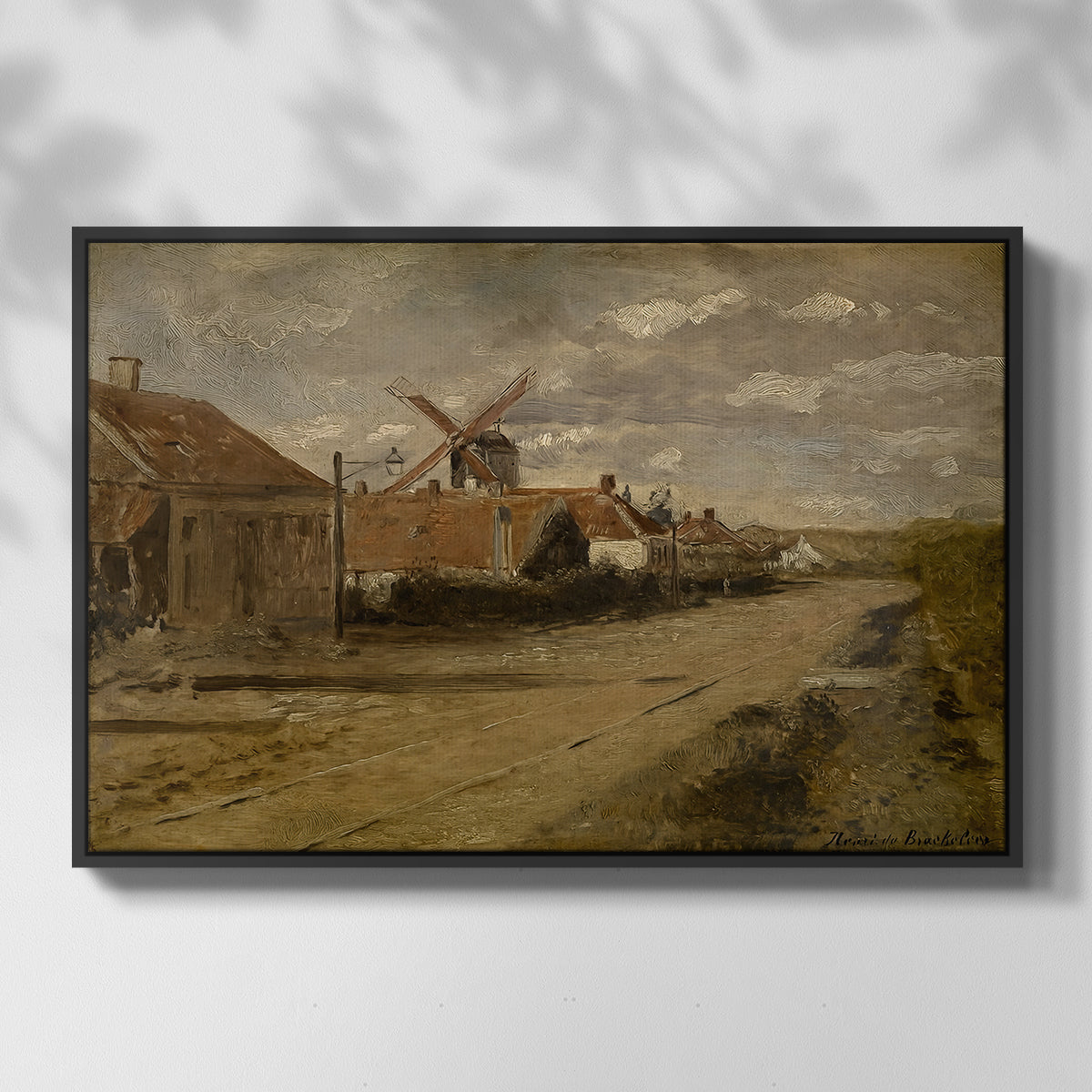 The Mill at Kiel, c. 1885-1888 - Floater Framed Canvas Print