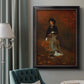 Realist autumn portrait scene by Winslow Homer in an ornate black frame with gilded inner detail displayed in a neutral interior setting.