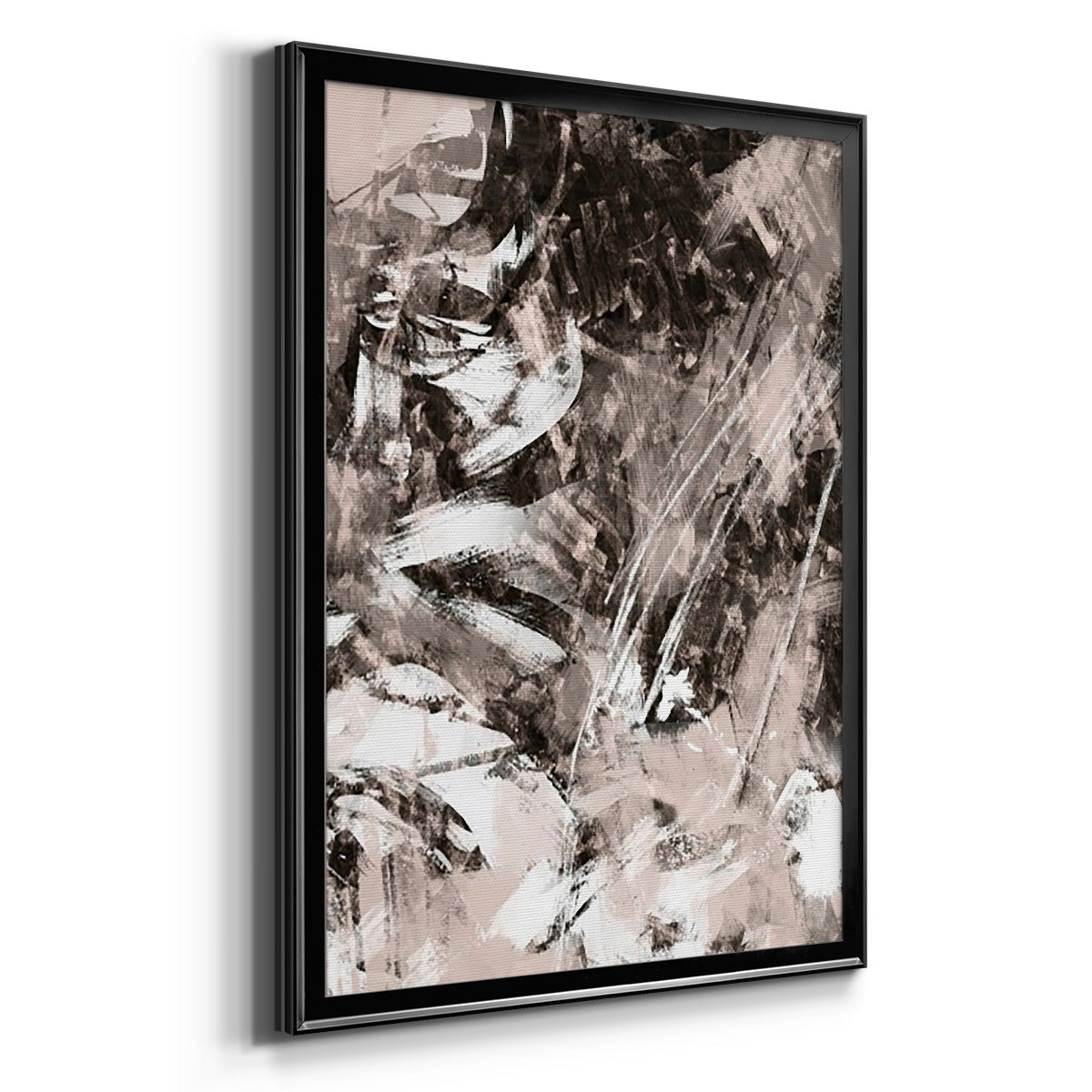 Blush Blackboard II - Modern Framed Canvas Print